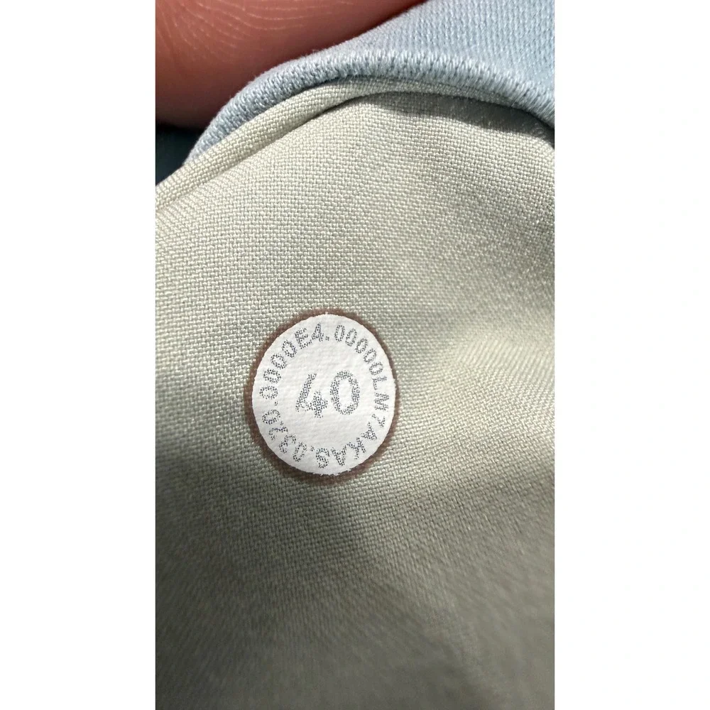Lululemon Commission Shorts Mens 40 Blue Grey Chino Style Technical Flat Front